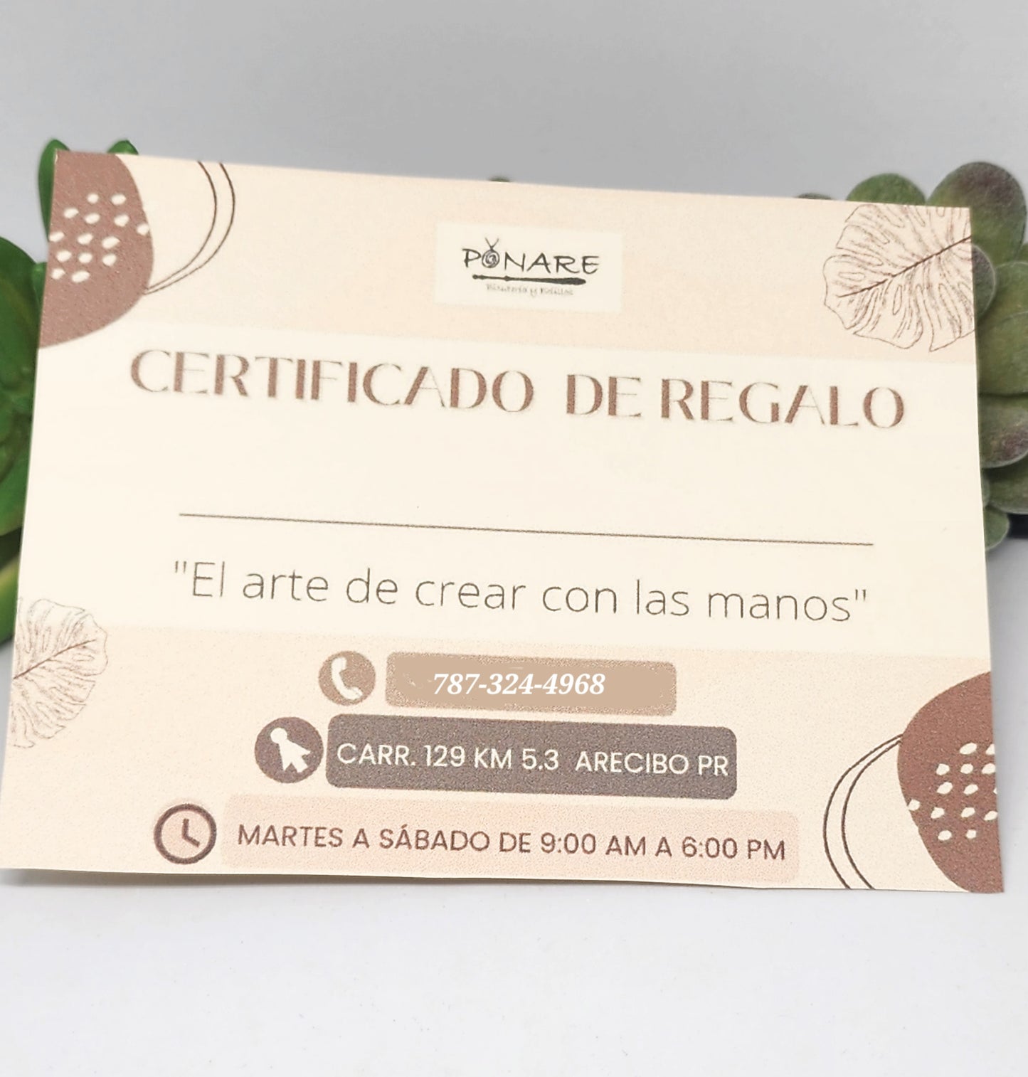 Ponare Bisuteria y Bolillo Gift Card