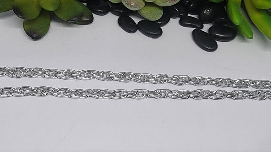 Cadena de aluminio eslabones entrelazados