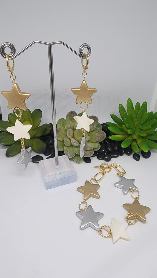 Set de pulsera  de estrellas
