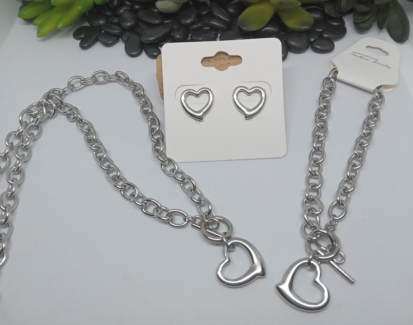 Set de cadena, pulsera y pantallas